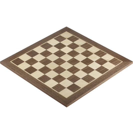 Échiquier No. 2 – Noyer & Érable, Marqueterie, Sans Notation – 44 x 44 cm